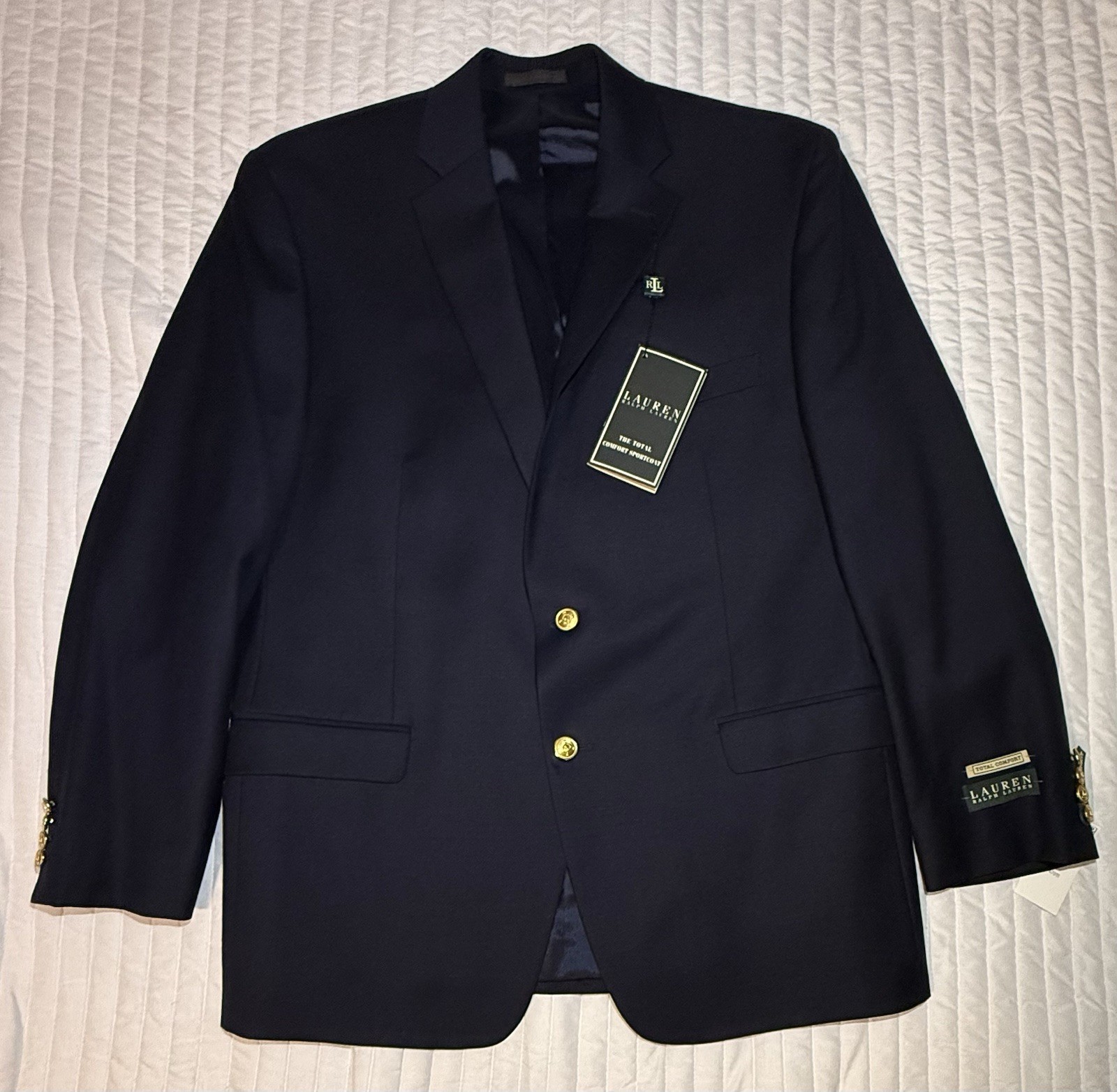 New Lauren Ralph Lauren Mens 44R Blue Wool Gold Button Blazer Sportscoat NWT thumbnail 21