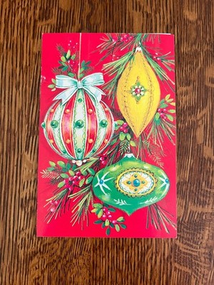 Vintage Christmas Card Lot of 4 American Greetings, Cleo, Paramount, Grand Award