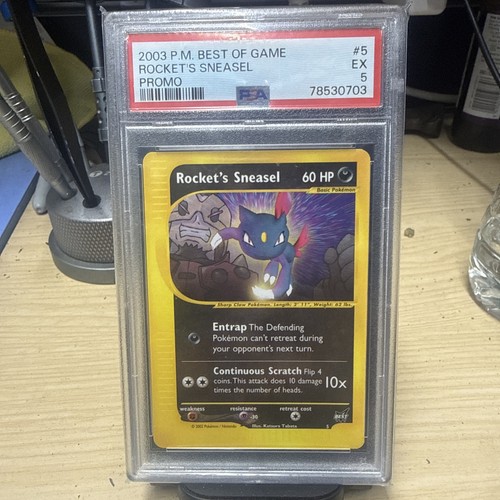 Rocket's Sneasel graded PSA 5 for sale on eBay