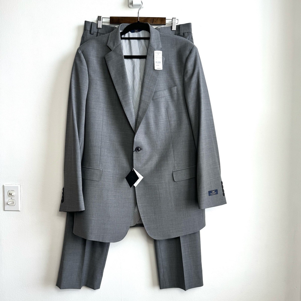 【JO】スーツ　Brooks Brothers 346 stretch Brooks Brothers 346 Men Suit Explorer Fitzgerald Wool 44L Pants
