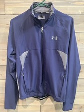 Under Armour Navy Blue Gray Zip Up Light Jacket Small Regular All Season Gear