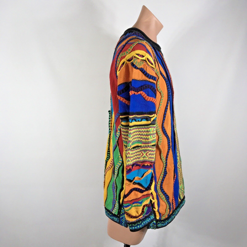 Vintage COOGI Australia 3D Textured Knit Sweater, Multicolored, M - Picture 6 of 11