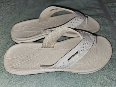Ecco White Intrinsic Flip Flops Sandals Size 38 | eBay