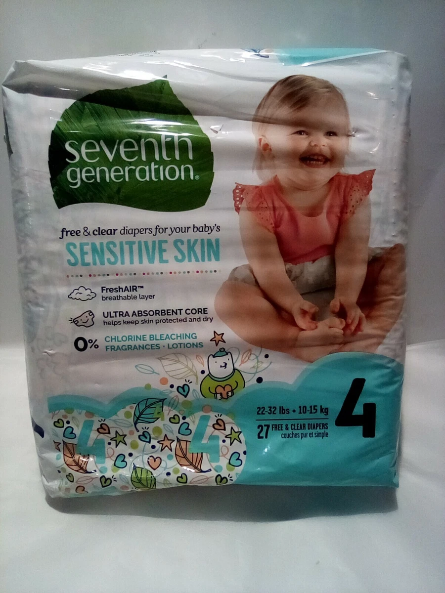 Seventh generation free and clear diapers for sensitive skin Size 4