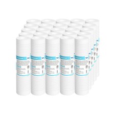 Grooved Sediment Water Filter Replacement Cartridge 10"x2.5" 5 Micron 4-25 Pack