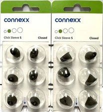 2 Packs of Connexx S Closed Click Sleeves. 12 Total. Fits Signia, Silk, Rexton.