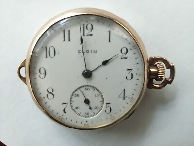 ANTIQUE 1910 ELGIN POCKET WATCH -GRADE 320-Size 0s-Jewels 7J-Model