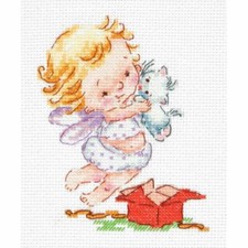 "Lovely Gift" Unprinted Counted Funny Needlework Cross Stitch Kit 35-23
