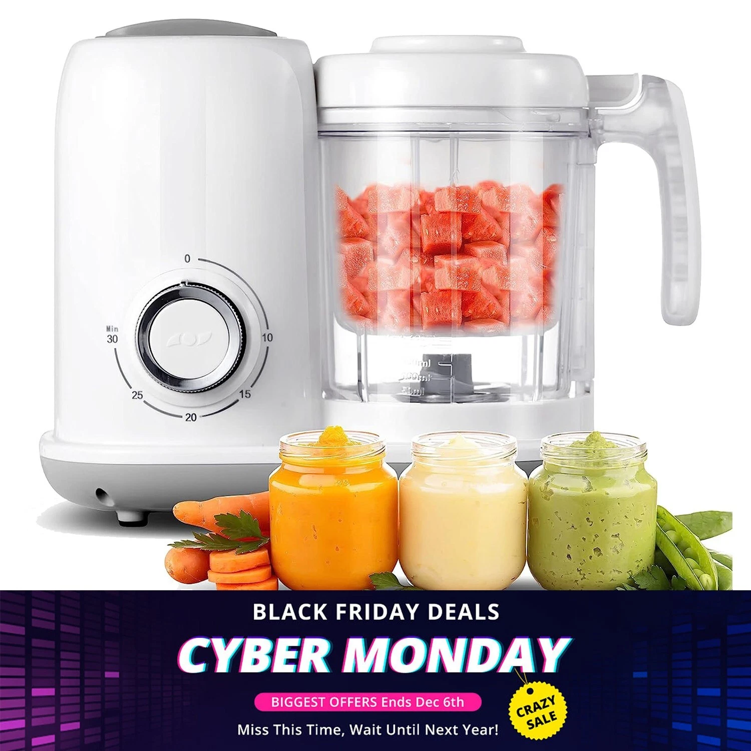 New Baby Food Maker 4 in 1 Baby Food Processor Multifunctional Heating Supplies
Opens in a new windo