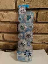 New in Package Littlest Pet Shop Frosted Wonderland BLUE  7 Pack LPS
