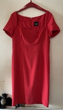HOLLY WILLOUGHBY SIZE 14 SEXY STRETCHY RED FULLY LINED DRESS WITH SLIT