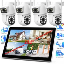 5G WiFi Wireless Security Camera System Home CCTV Outdoor 2 Way Audio 10" NVR US