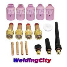 TIG Welding Torch 17/18/26 Kit Gas Lens Kit .040-1/16-3/32-1/8" T6 | US Seller