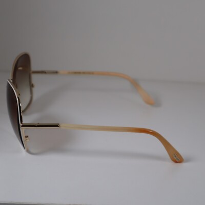 TOM FORD TF 319 32F SOLANGE Gold White Oversized Sunglasses 