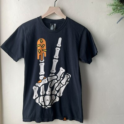 2012 Johnny Cupcakes From The Crypt Coffin Shirt Women's Skeleton Size Small