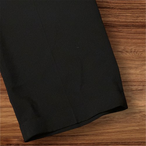 Van Heusen Pantalón de vestir negro con frente plisado con puños dobladillo cintura 44" x 30" - Imagen 3 de 8