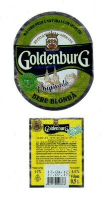 Moldova - Beer Label - Beermaster Brewery, Balti - GoldenburG