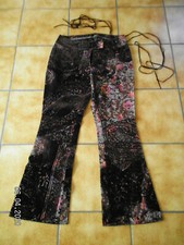 Anja Gockel London Hose im Rundholz Beutel,Gr.L,feiner Gobelin auf Samt,Lagenlo.