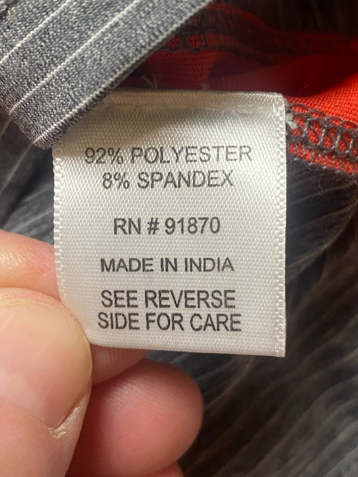 Camisa Bolle para mujer 2XL XXL gris naranja tenis golf ropa deportiva spandex Foto 4 de 4