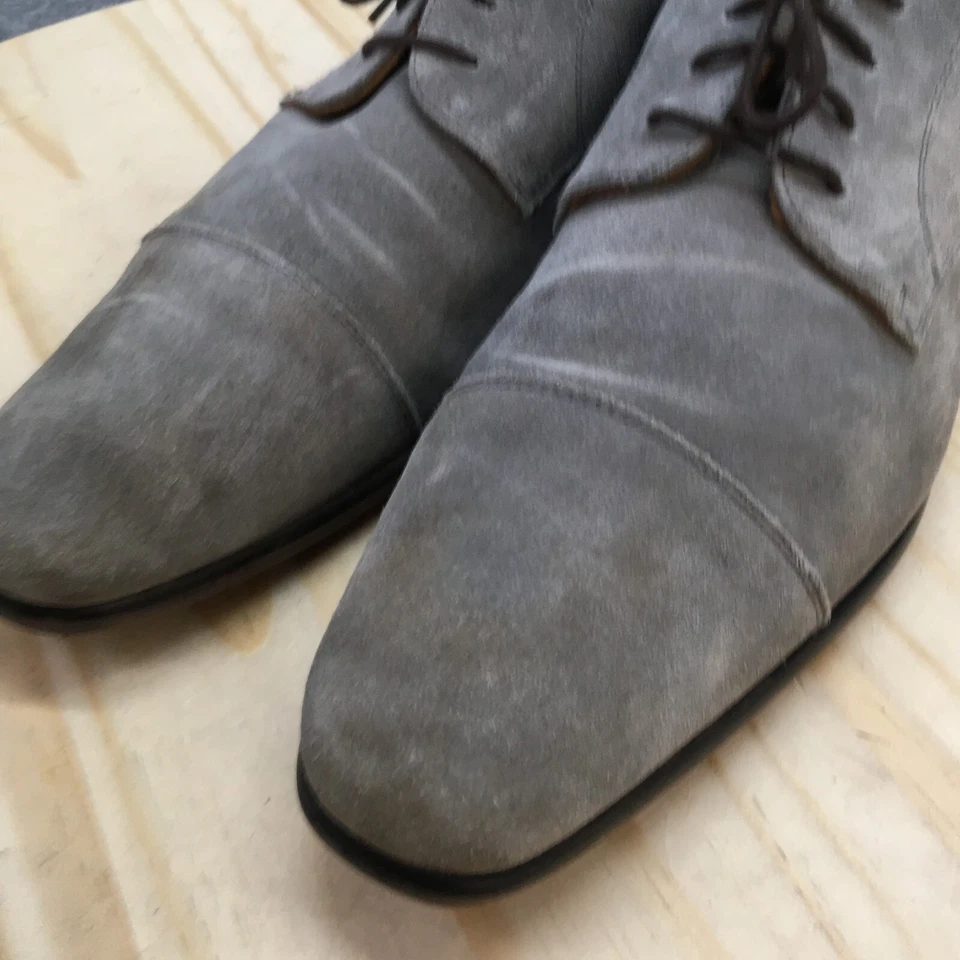 Florsheim Dress Shoes Mens 12 D Oxford Gray Suede Round Toe Lace Up Casual - Изображение 4 из 4