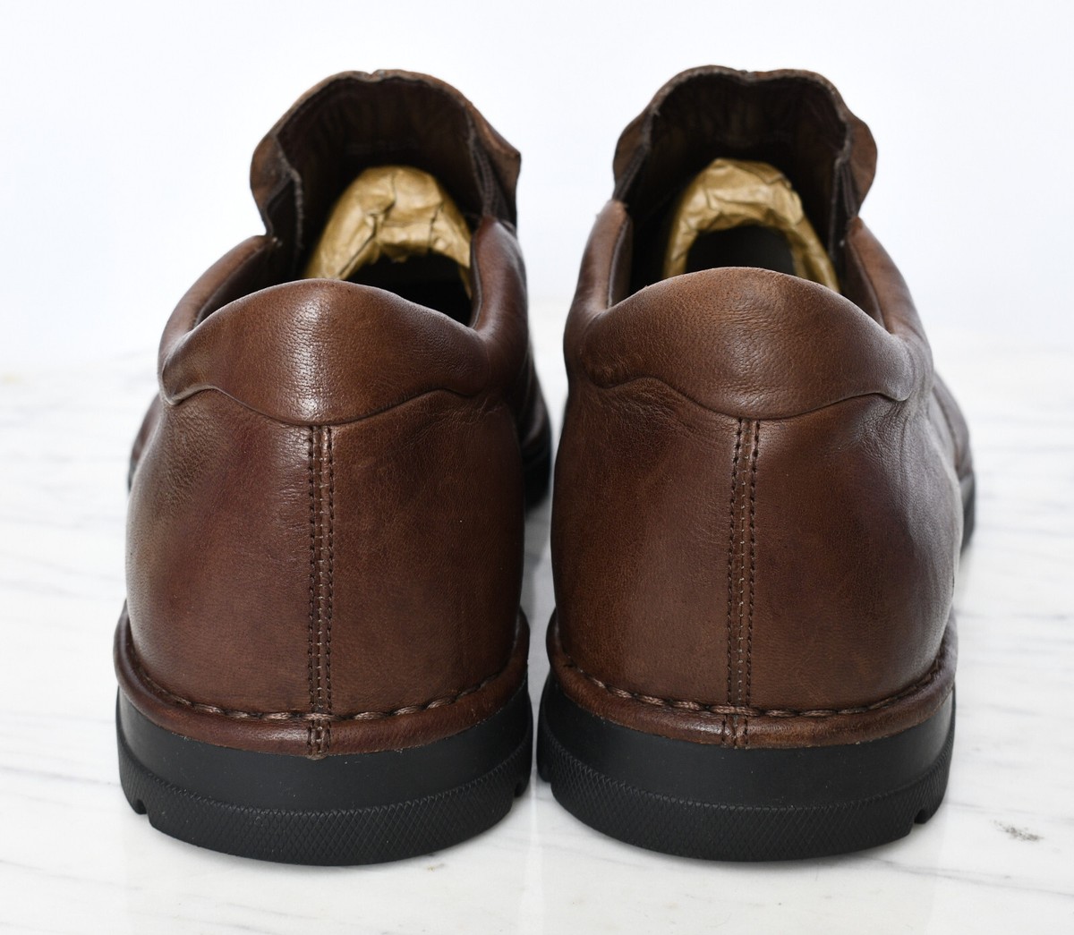 COLE HAAN Brown Comfort Leather Slip On Casual Loafers Men