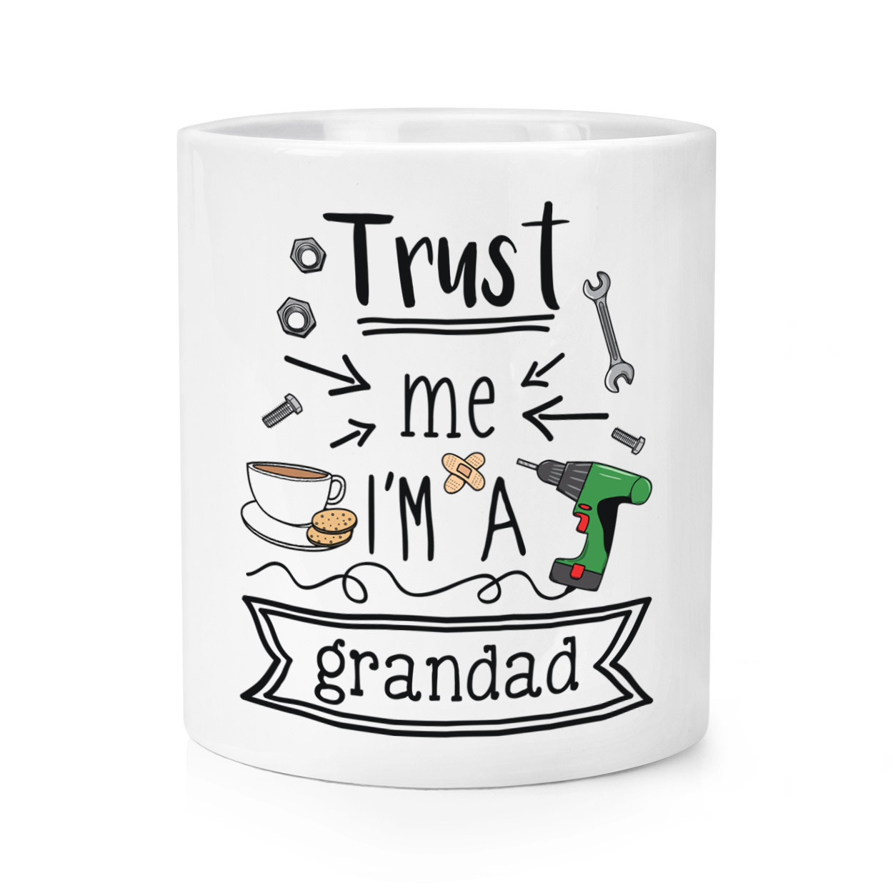 Trust Me I'm A Grandad Makeup Brush Pencil Pot - Funny Grandpa Best Favourite