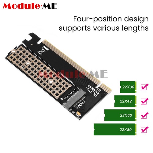 Adaptador SSD M.2 protocolo NVME soporte de escritorio tarjeta de expansión PCIE 16X 8X 4X - Imagen 4 de 27