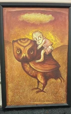 🌞 Cuban Surrealism  Cartoonish original painting on canvas Reinaldo Pagan Avila
