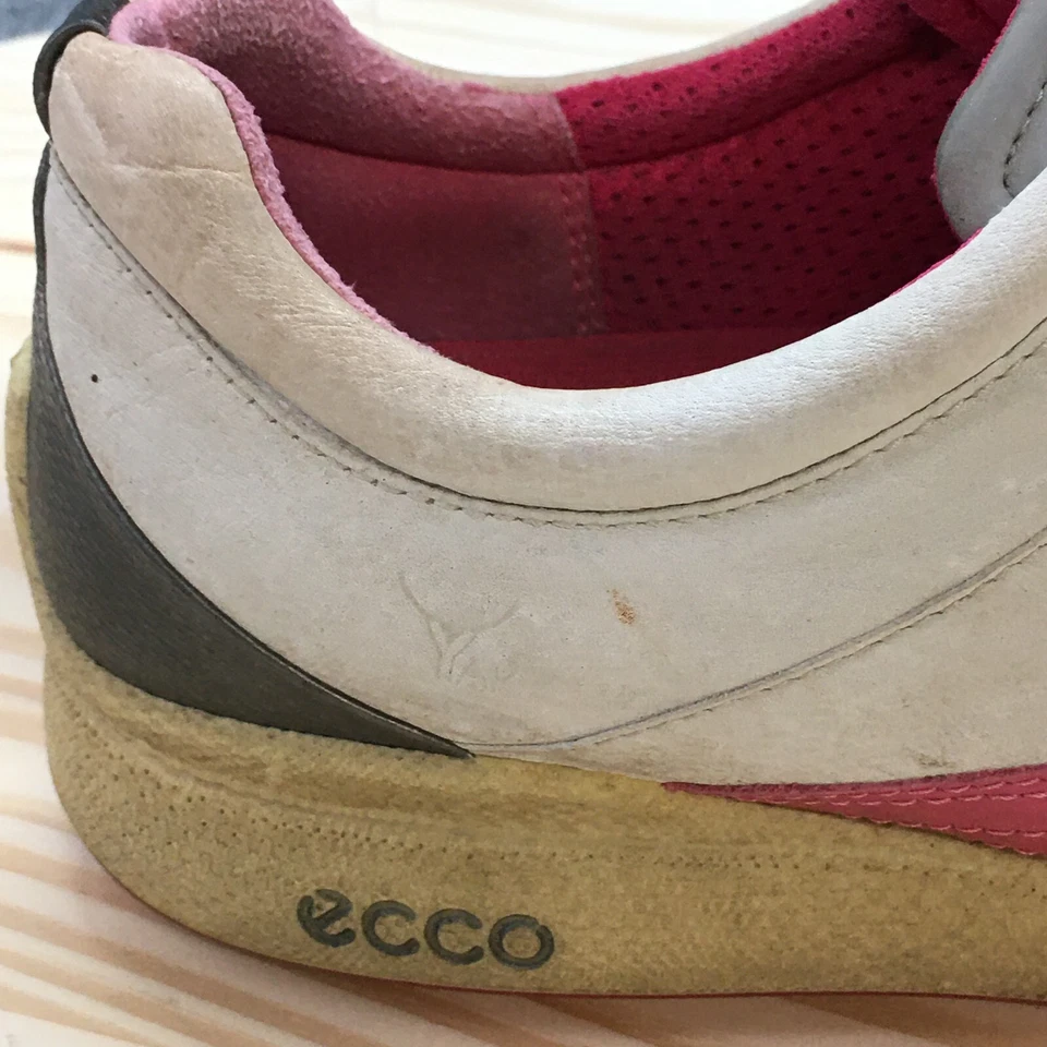 Ecco Shoes Womens 40 Biom Natural Motion Yak Hydromax Golf Sneakers White Pink - Image 2 of 4