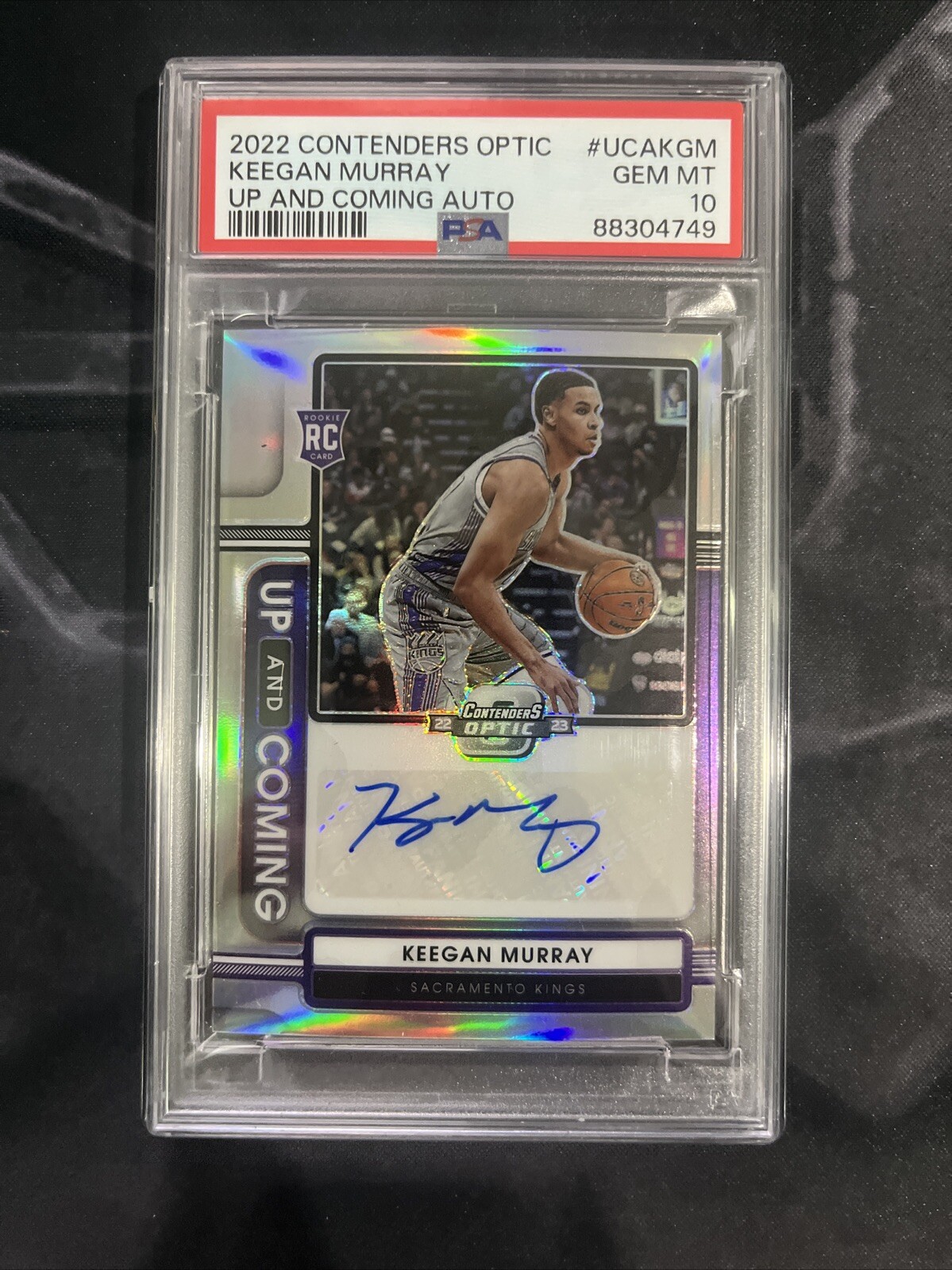 2022 Contenders Optic Keegan Murray Up And Coming Auto /99 PSA 10