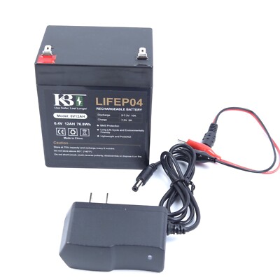  6V 6Ah Rechargeable LiFePO4 Lithium Replacement BatteryFor Kids Ride On Toy