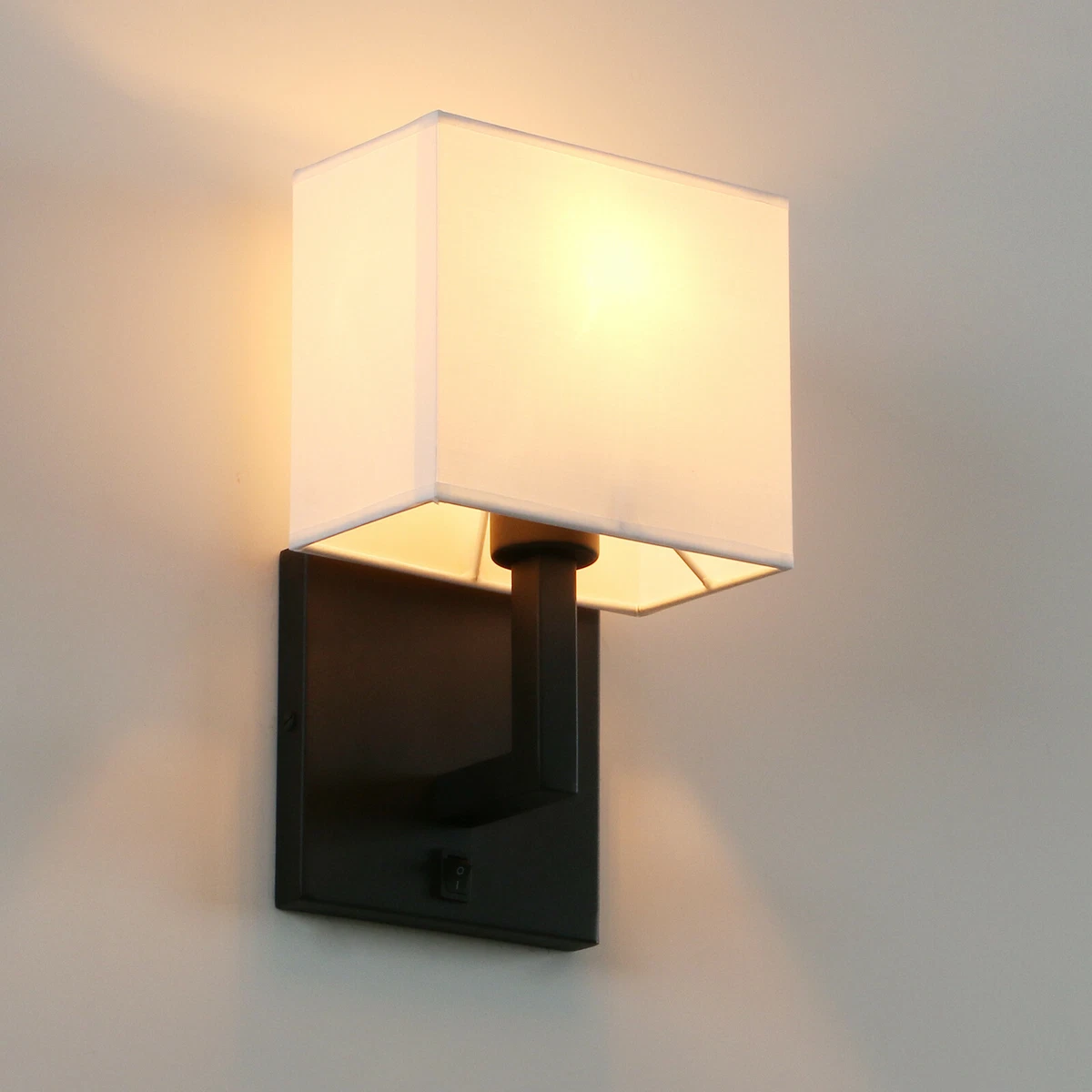 Black sconce sales with shade