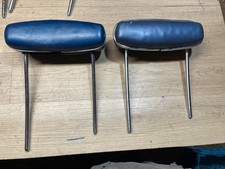 1969 Road Runner Bench Seat Headrest Uncracked Set Oem Blue Nice Chrome Read All