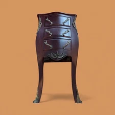 Louis XV Italian Bombe Chest of Drawers (also known as a commode or nightstand)