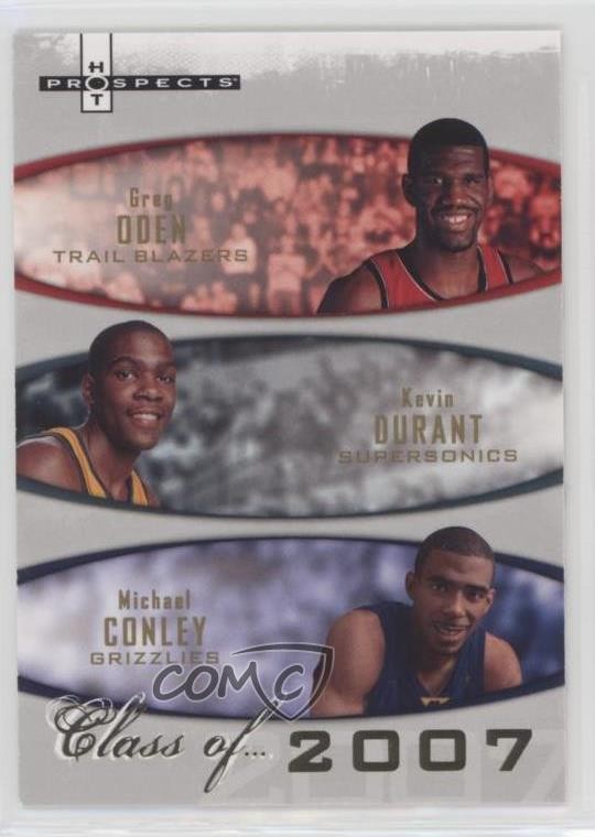 2007 Fleer Hot Prospects Class of Kevin Durant Mike Conley Michael Rookie RC 0y5