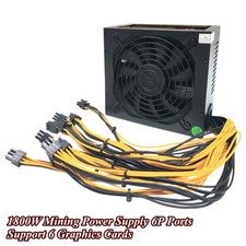 1800W ATX Mining Power Supply For PC Mining Rig  6P Ports  4U Single Power