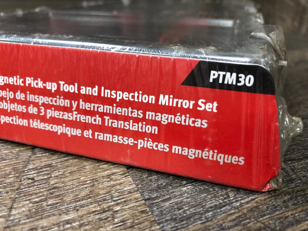 Snap-on / PTM30 RED 3pc Magnetic Pickup Tool & Mirror Set Soft