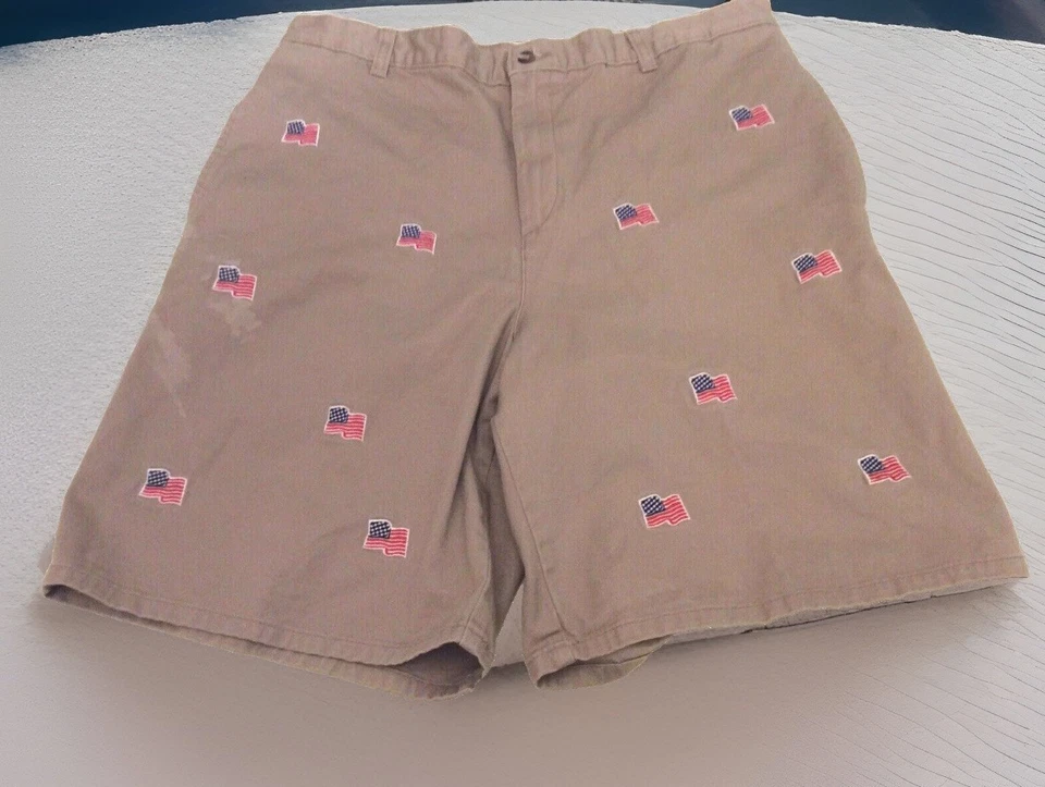 Pantalones Cortos para Caminar Barry Bricken All Over Bandera Americana 34 Estampado Algodón Ligero Desvanecimiento Foto 3 de 4