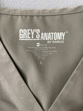 Grey s Anatomy Barco Scrub Set Top L Pant M Lt Gray/Sage Green 180