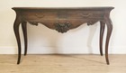 Thomasville French Country Console Table-Carved 2 Drawer LARGE Desk Sofa NICE
