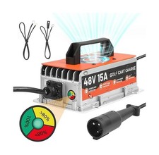 Club Car Charger 48 Volt, 900W 15AMP 48v Club Car Battery Charger, IP67 Water...