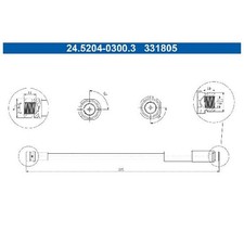 2x Bremsschlauch 24138668 hinten für Mazda 2 DY