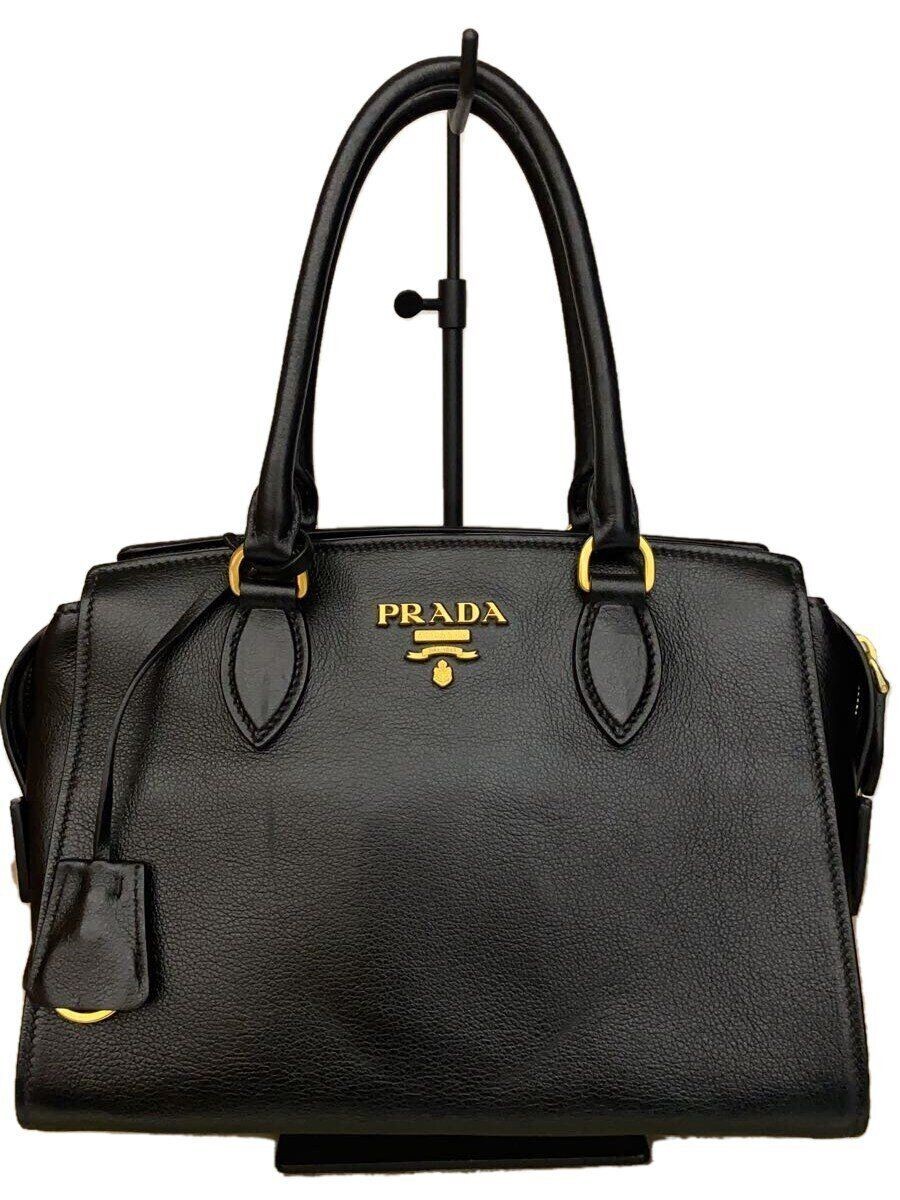 PRADA Shoulder Bag 2 Way Shoulder-Bag Saffiano Leather Black