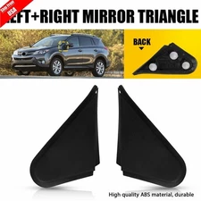 Pair Side Door Wing Mirror Corner Triangle Cover Trim For TOYOTA For RAV4 13-18