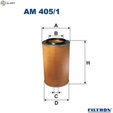 Image of AIR FILTER AM 405/1 FOR MAN D2556MXUH/175/2556MXUH/192 11.0L 6cyl SD