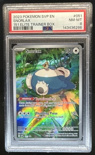 2023 Pokemon SV Black Star Promos - SVP EN Snorlax Full Art #051 PSA 8