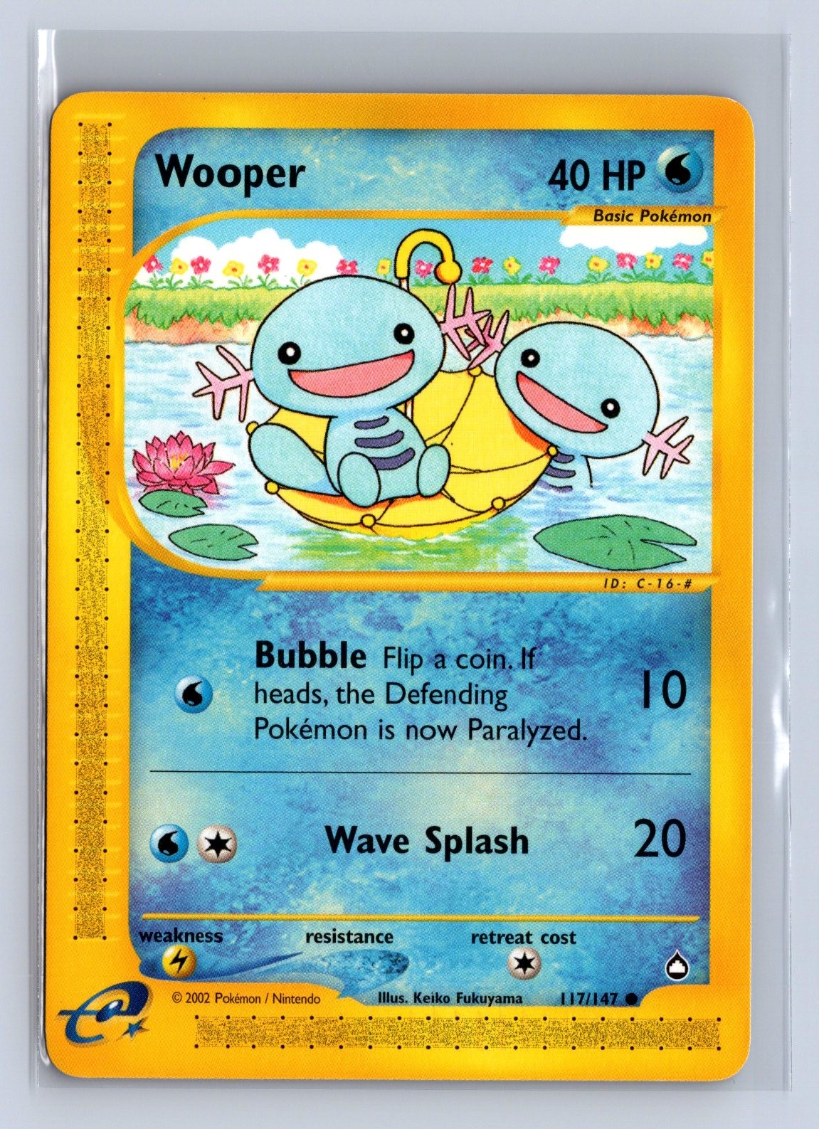 2002 Pokemon Aquapolis Wooper #117/147 LP