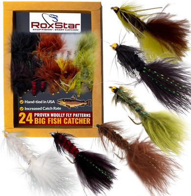 Roxstar Fly Shop | Wooly Bugger Flies Assortment | Hand Tied with Platinum Selec