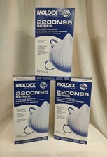 Lot of 3 - 20 Count Moldex 2200N95 Particulate Respirator Mask M/L 60 Total NEW
