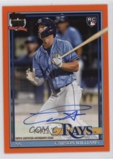 2026 Series 1 1991 Topps Baseball Orange 11/25 Carson Williams #91A-CW Auto 0g81